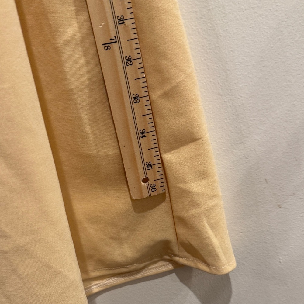 Chic Yellow Midi Dress with Smocked Waist - Picture 7 of 7